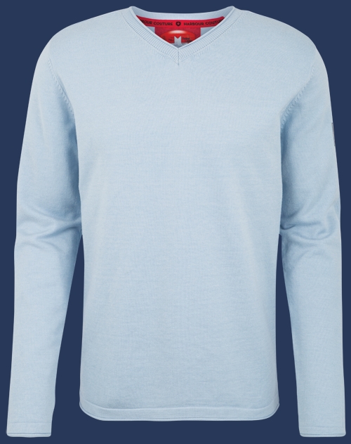 Herren Pullover 019 KoNitJb, Pastellblue
