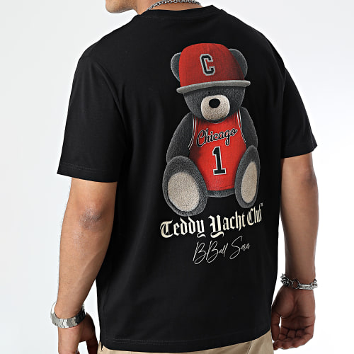 Tee Shirt Oversize Large Chicago Cap BBall Series Noir