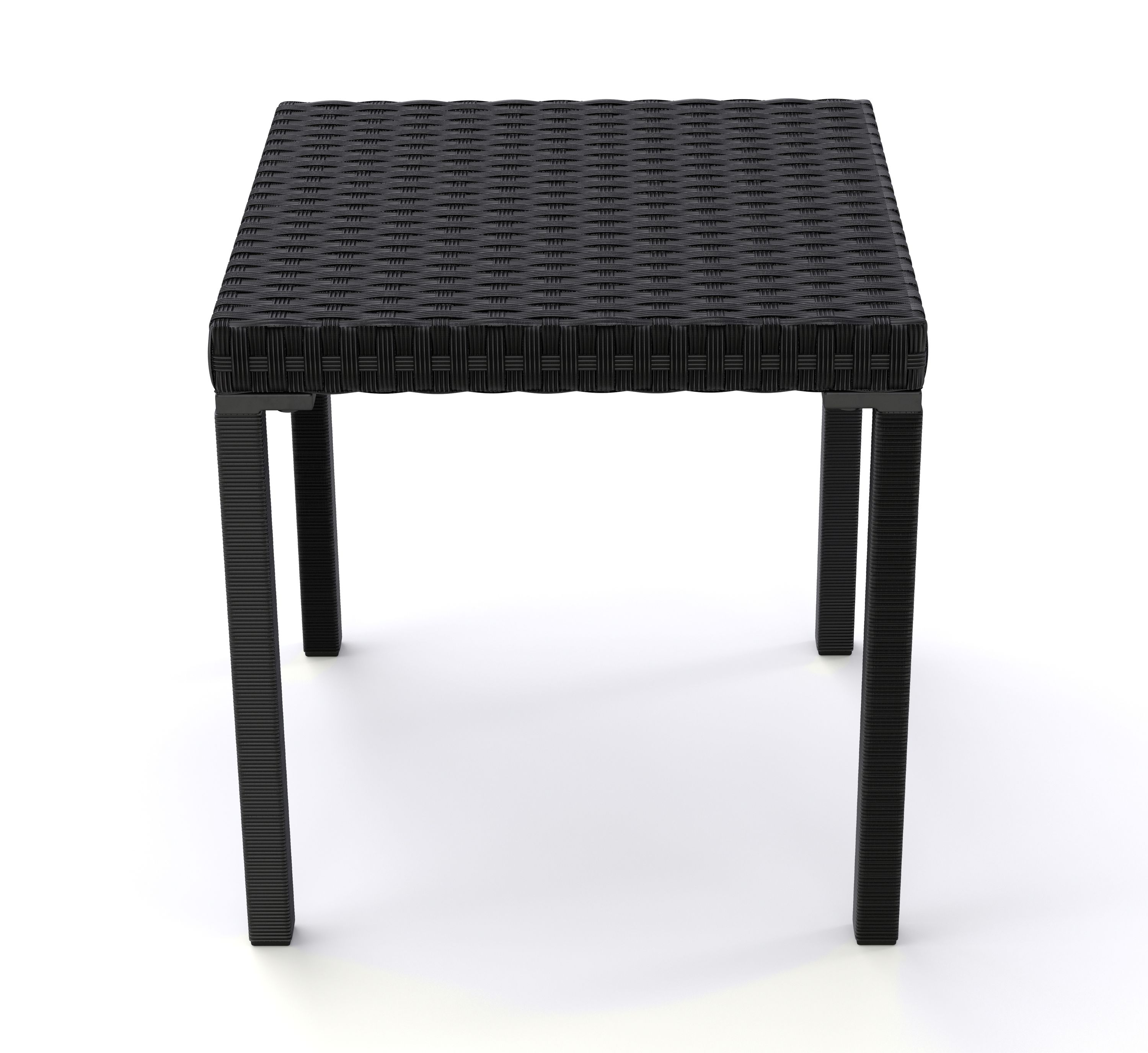 Liegestuhl Rattan KIM schwarz/weiss Set 3-teilig