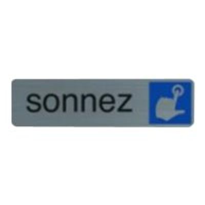 Exacompta - Pictogramme - Sonnez - 44 x 165 mm - aluminium brossé