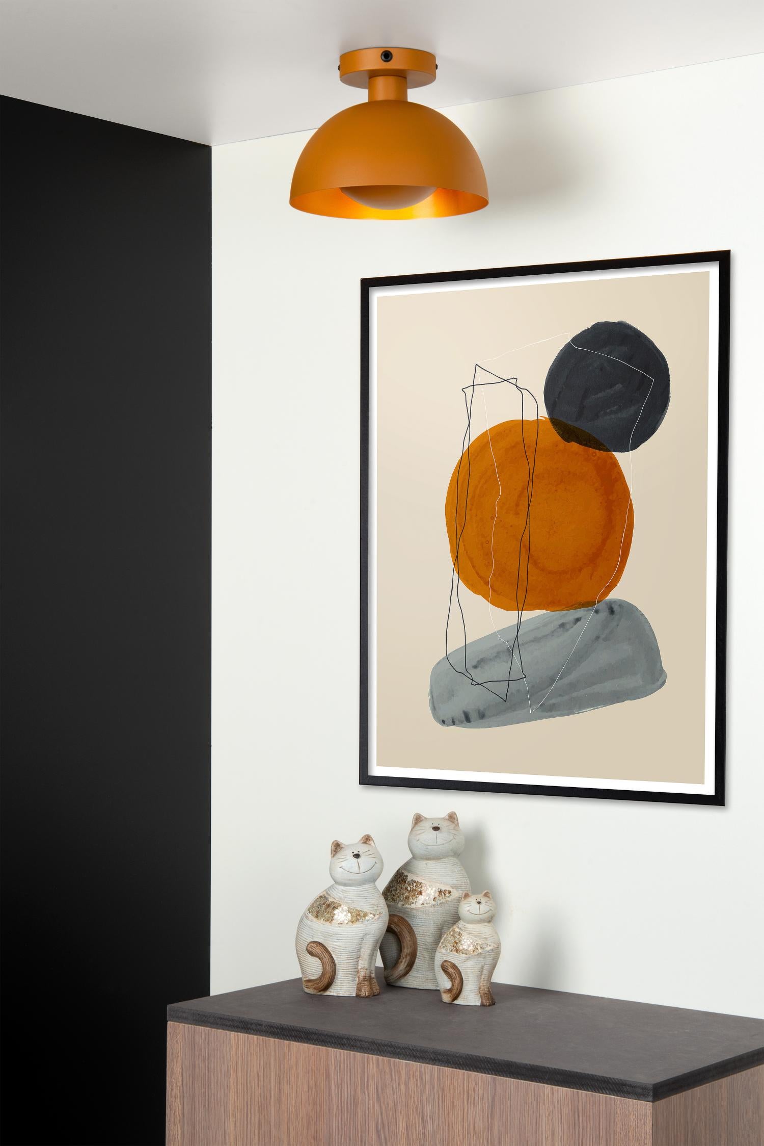 Siemon plafondlamp Ã25 geel