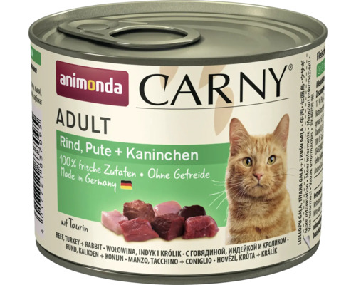 Animonda Carny Adult natvoer voor katten, rund, kalkoen + konijn, 200 g