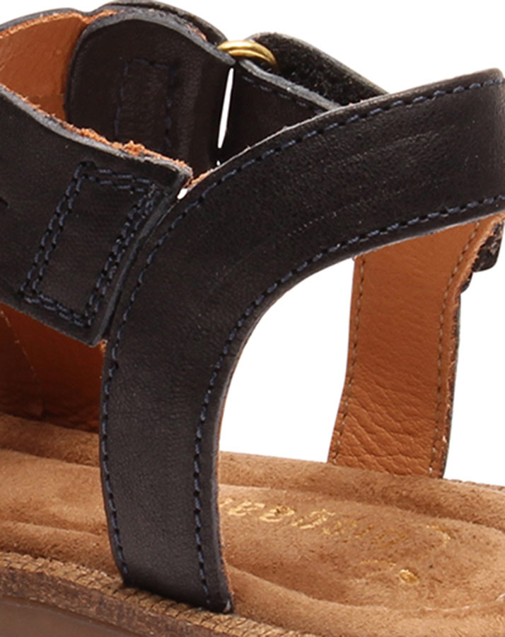 Leder-Sandalen CLEA in navy