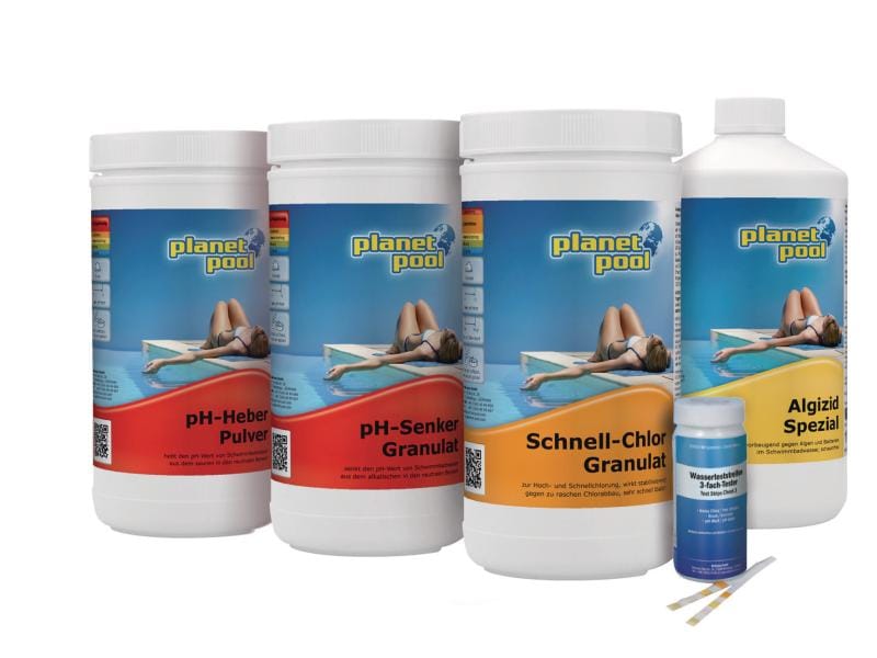 Planet Pool Chlor, 5-teilig Starterset Chlor inkl. Schnell-Chlor
