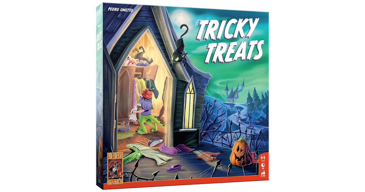 999 GamesTricky Treats Bordspel  (Nederlands, 2 - 4 spelers, 45 minuten, Vanaf 8 jaar)