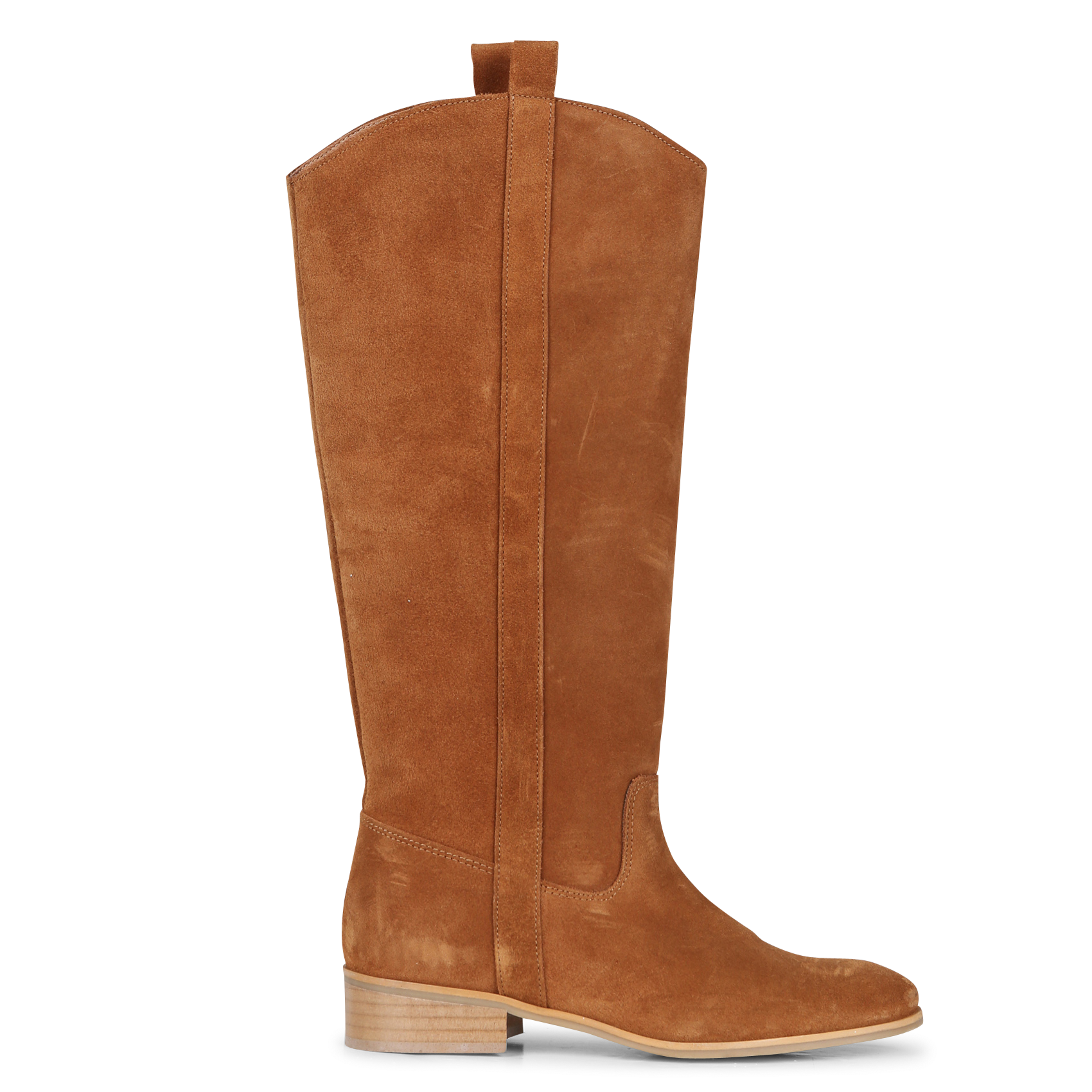 Bottes en cuir velours | Marron