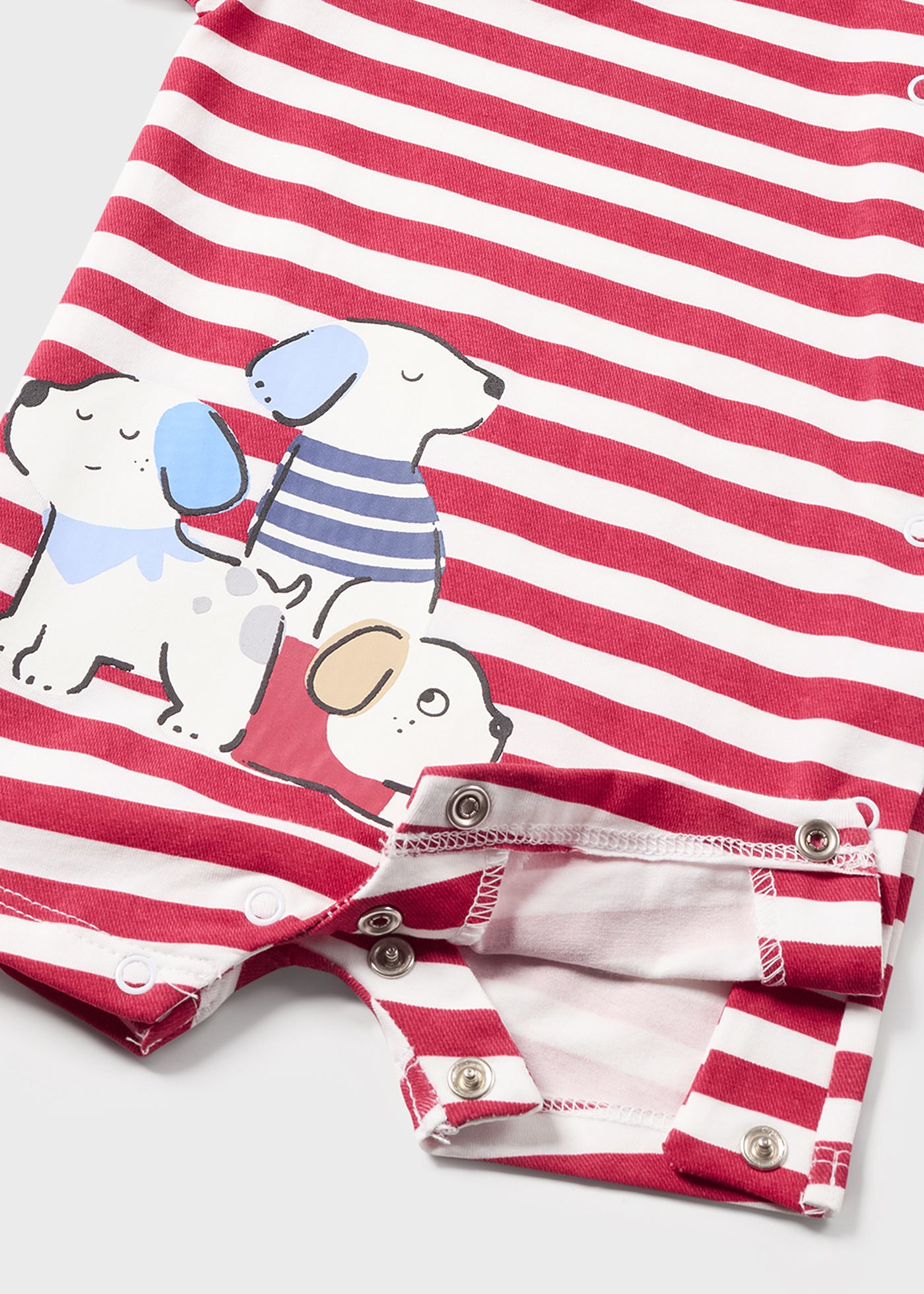 Conjunto de 2 pijamas curtos de algodão sustentável para recém-nascidos.