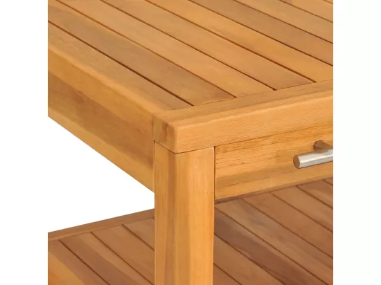 Armoire de salle de bain avec 2 étagères 74x45x75cm bois massif