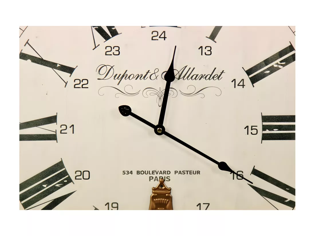 Horloge ancienne balancier dupont & allardet Bois Blanc - Décoration d'Autrefois