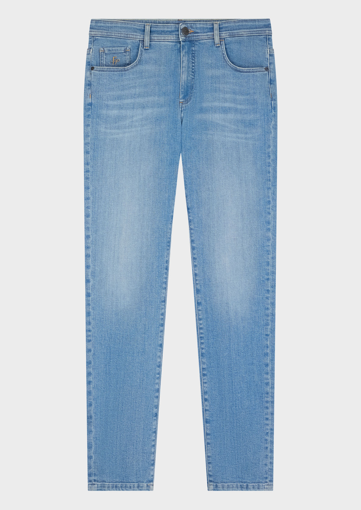 Jean skinny en coton stretch bleu azur