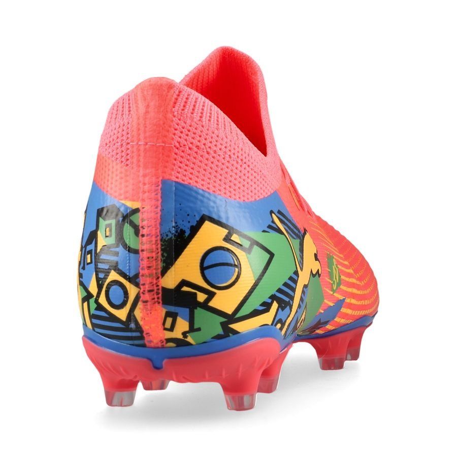 PUMA Future 7 Match FG/AG NJR Copa - Crépuscule/Noir/Sun Stream/PUMA Green/Bleu ÉDITION LIMITÉE