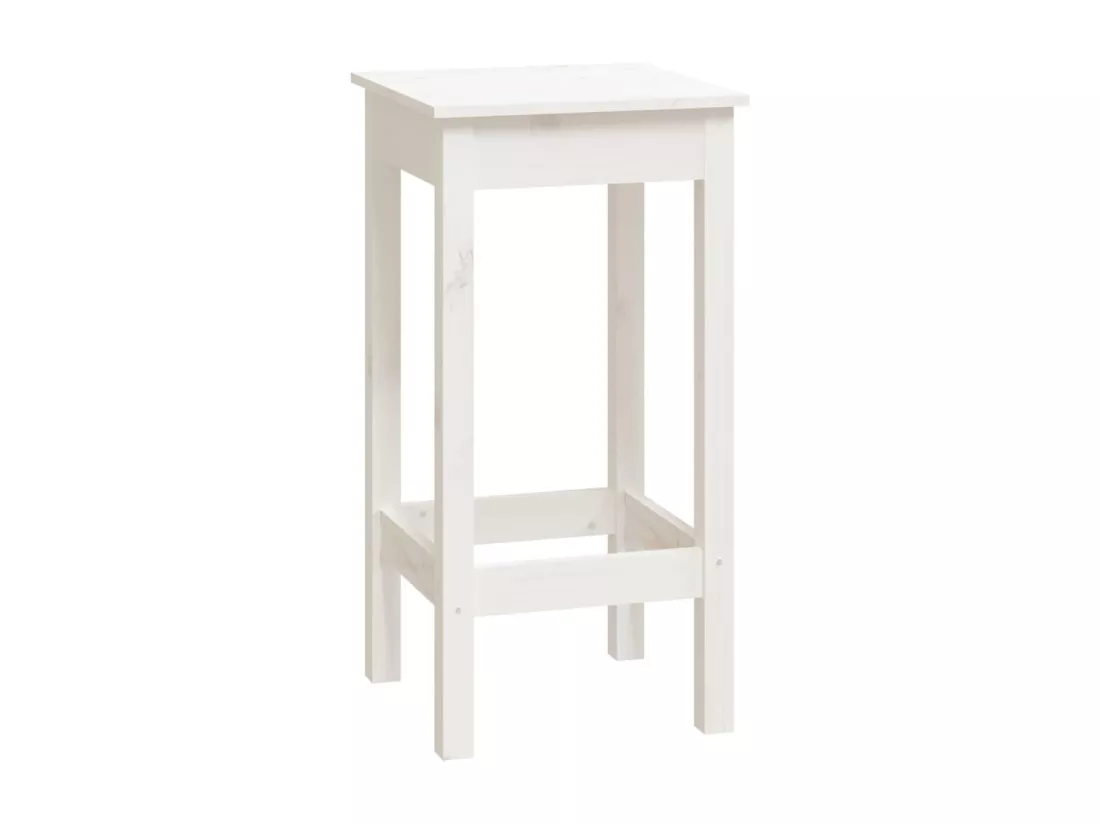 Ensemble de bar 9 pcs Blanc Bois de pin massif