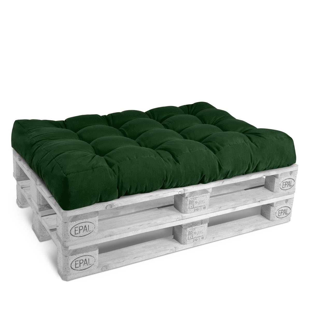 Beautissu ECO Style Pallet Kussen Zitting 120x80x15cm Donkergroen