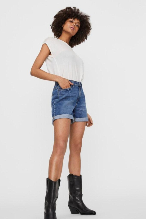 Noisy may blauwe dames korte broek