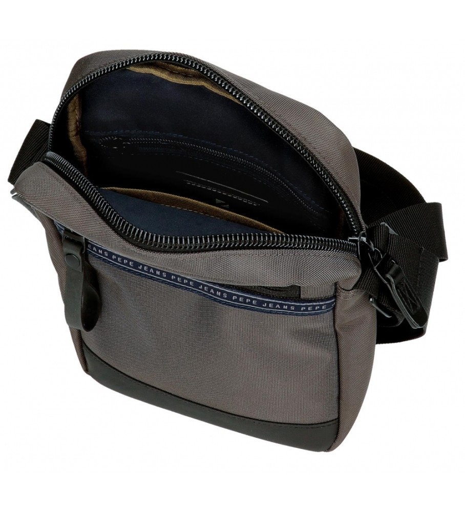 Bolsa de ombro média Pepe Jeans Iron, cinza