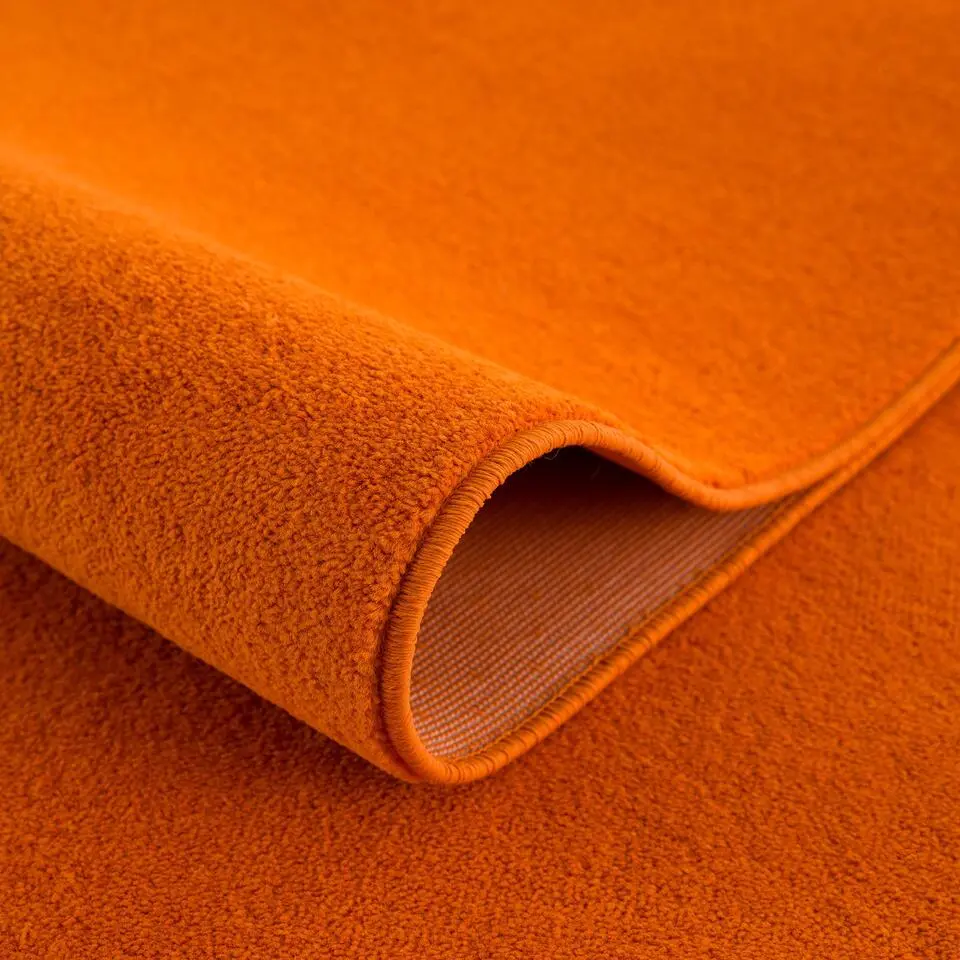Uni Effen Laagpolig Vloerkleed Modern Oranje - 200x290 CM