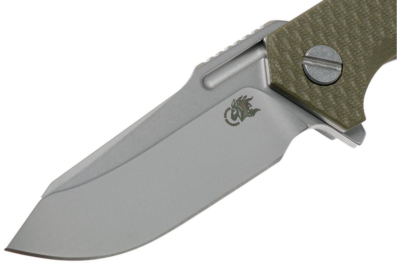 Rick Hinderer Half Track Gen 2, Spearpoint 20CV, OD Green G10, zakmes