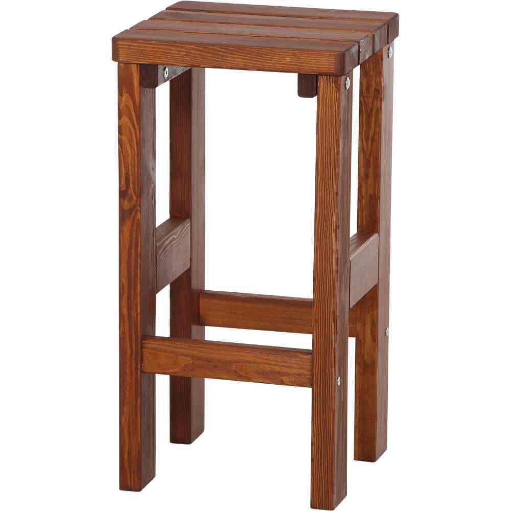 Barhocker TESSIN - braun - Kiefernholz