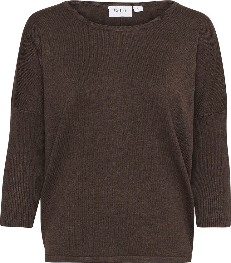Saint Tropez A2561, MilaSZ R-Neck Pullover Dark oak melange