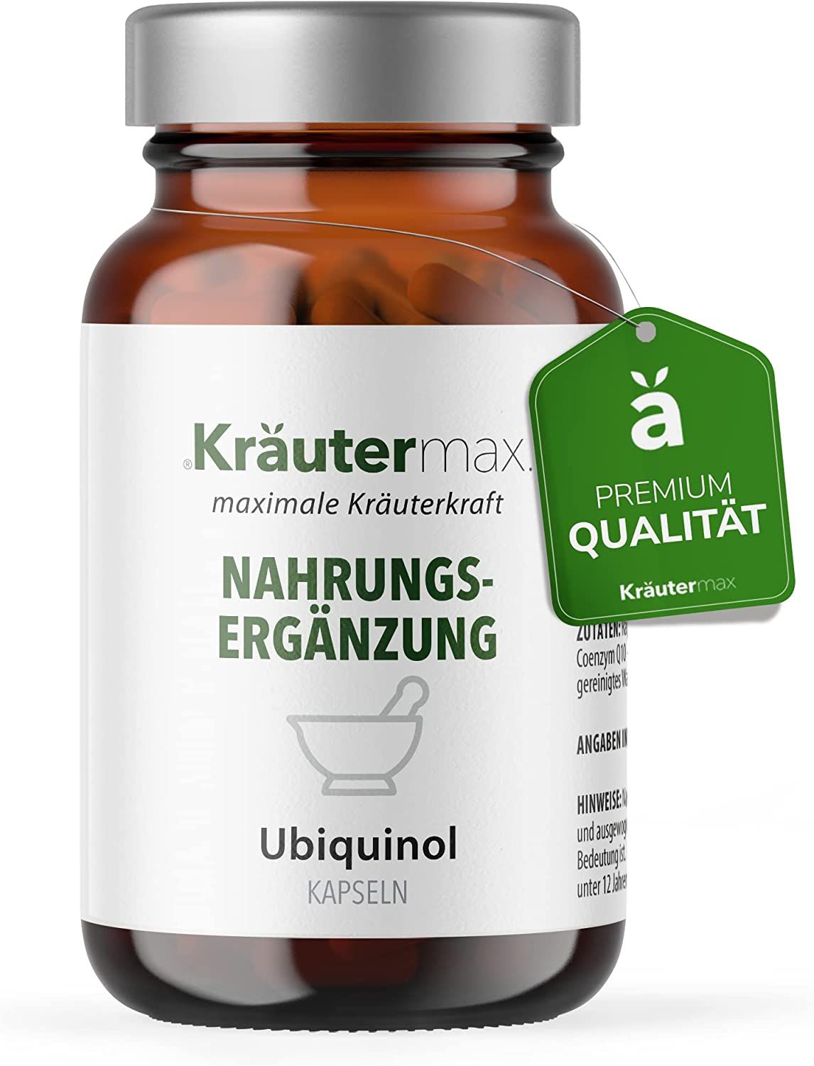 Kräutermax Ubiquinol 100 mg Kapseln - aktive Form von Coenzym Q10