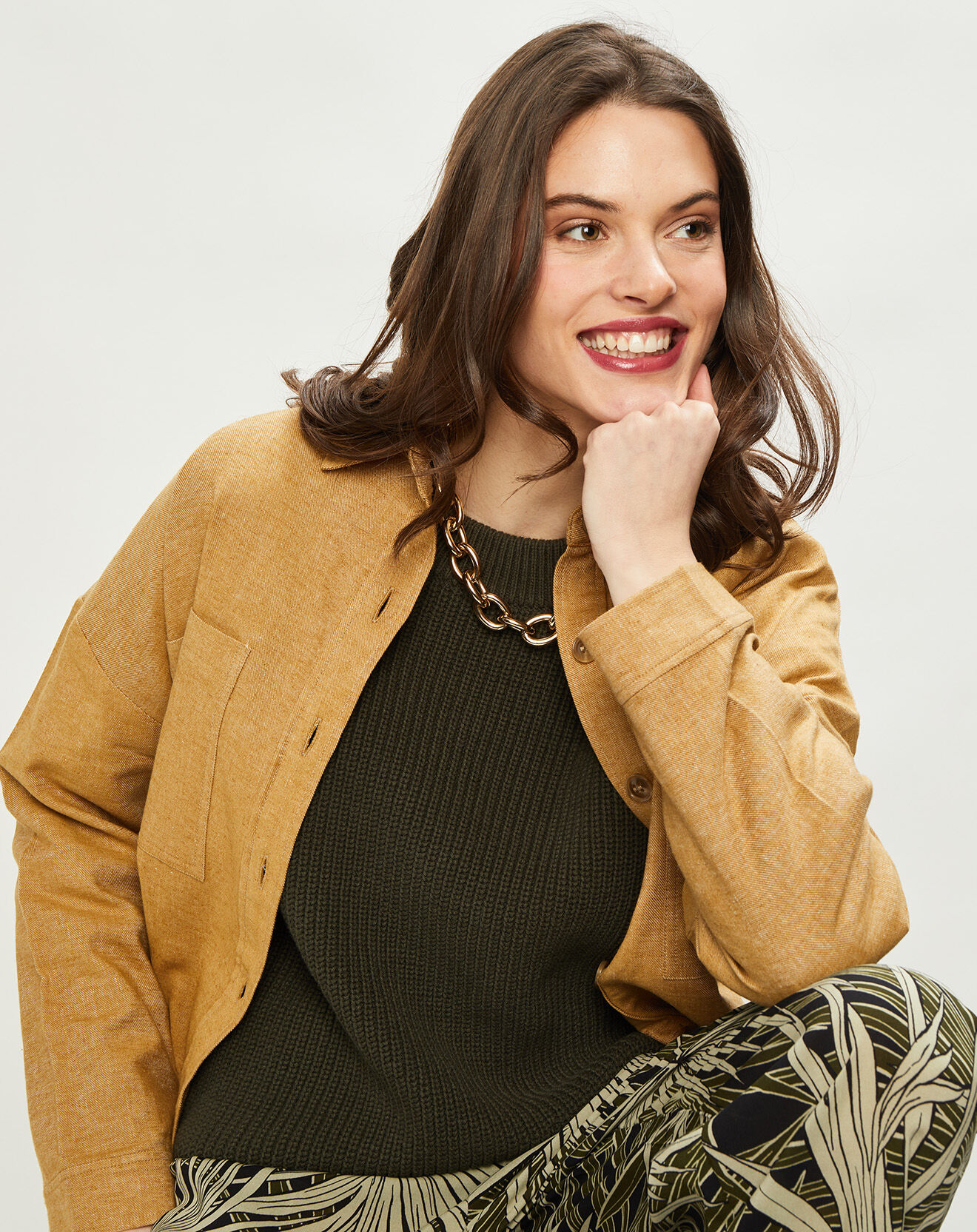 Harris Wilson Veste en Lin & Coton Curtis muscade