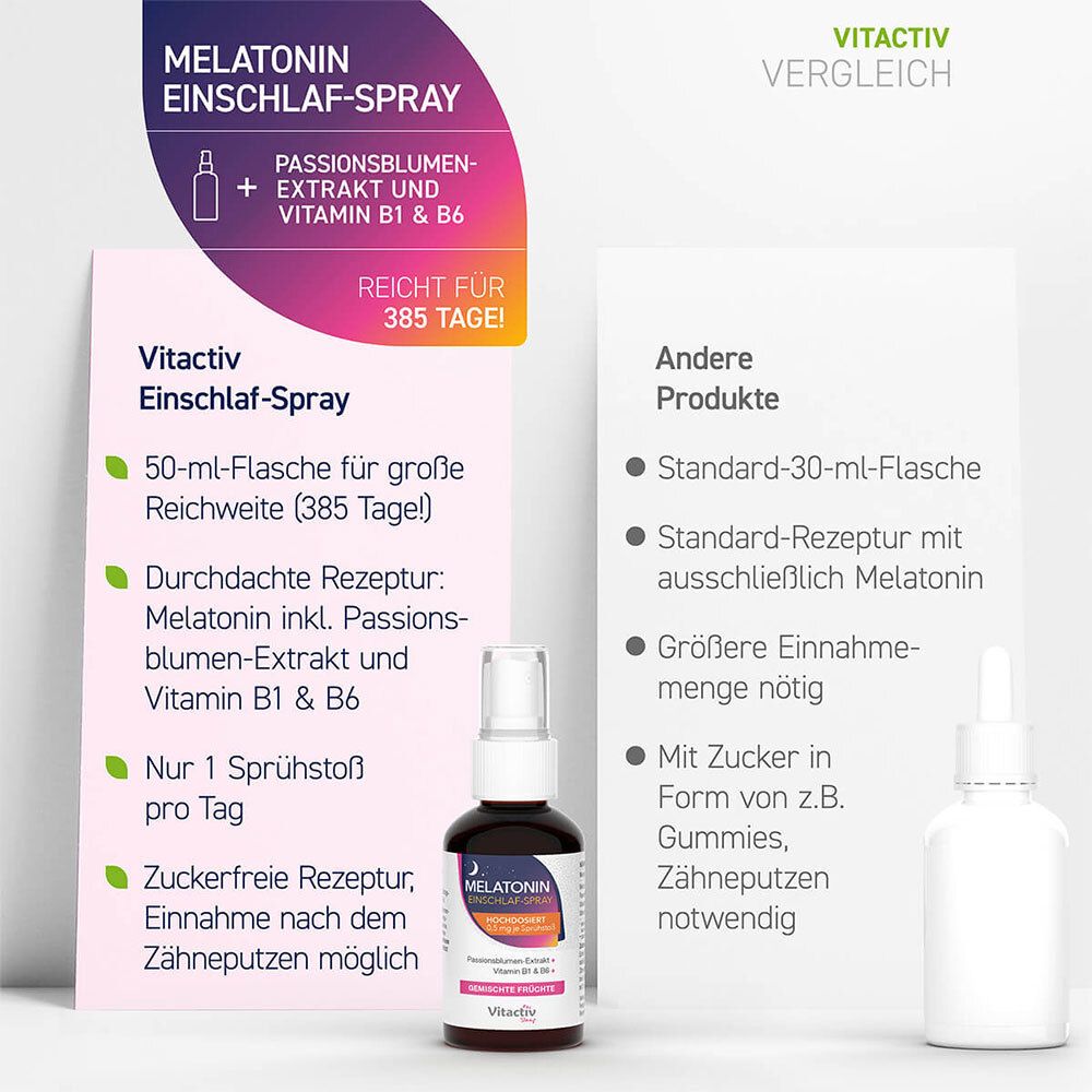 Melatonin Einschlaf-Spray - Gemischte Früchte