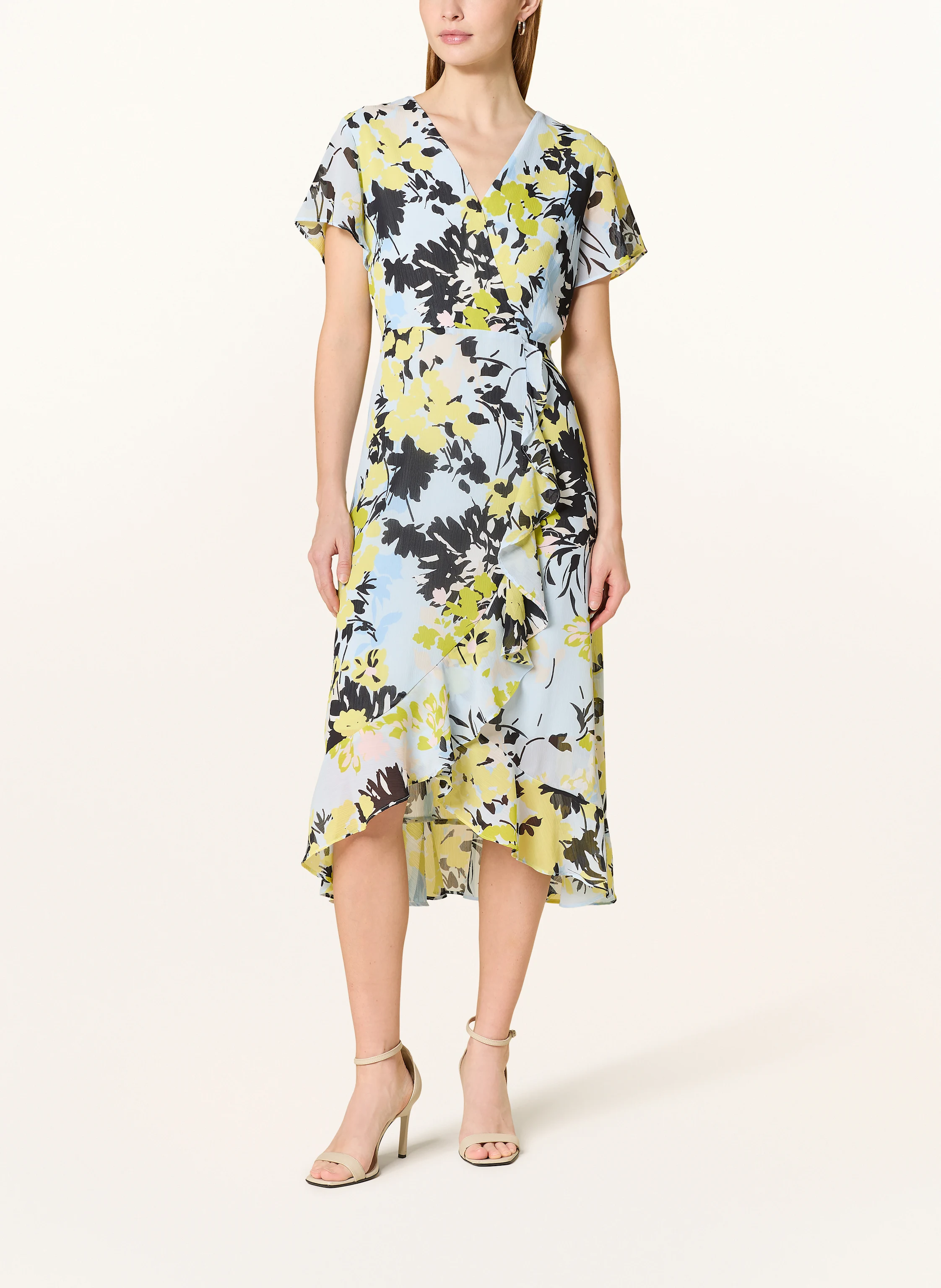 comma Kleid in Wickeloptik