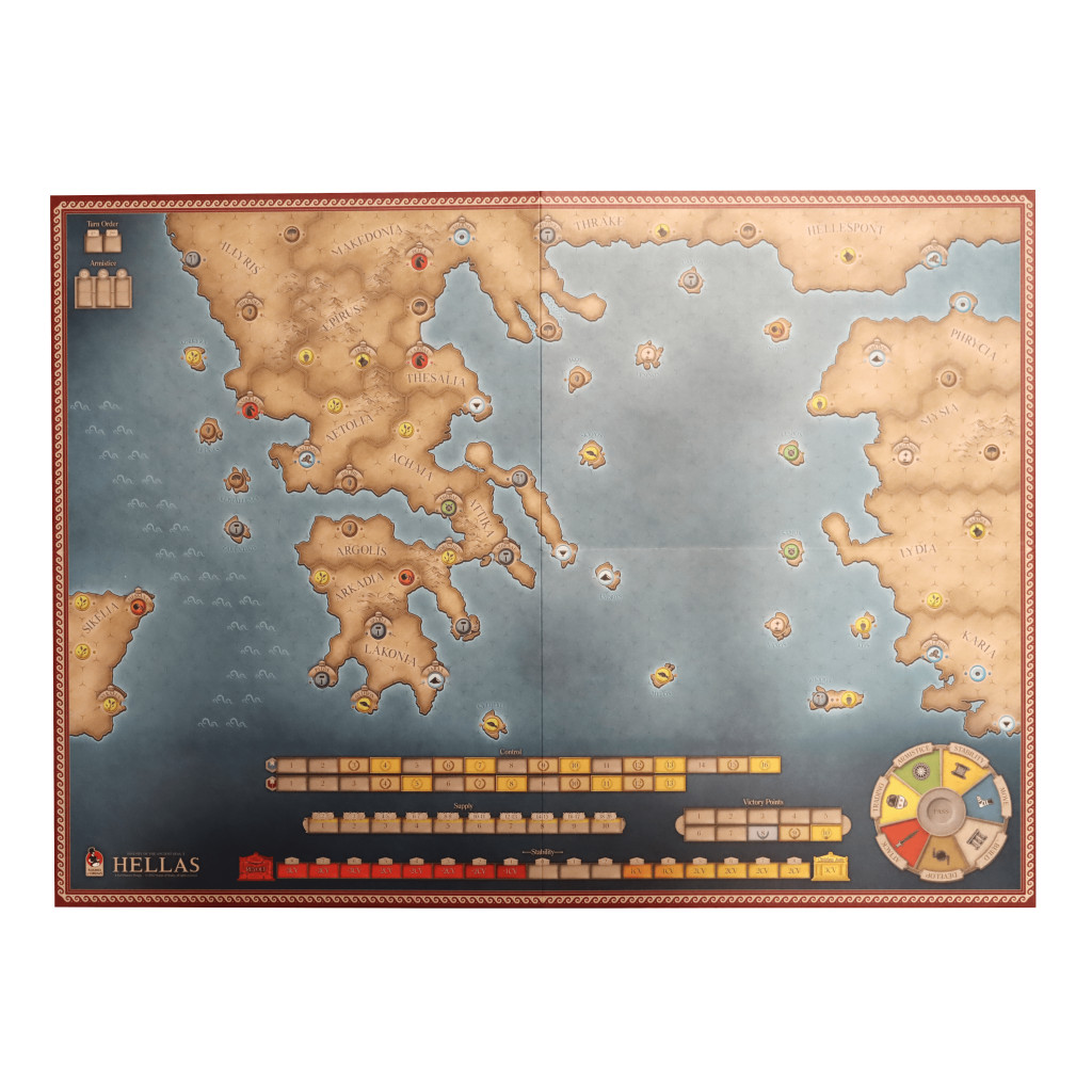 History of the Ancient Seas - Hellas : Mounted Map 