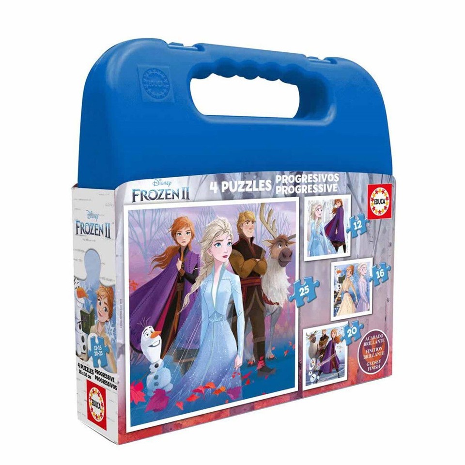 Disney - 2, 4 i 1 - Kuffert - 12 brikker - Frost