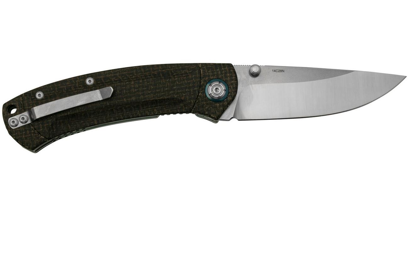 QSP Knife Copperhead QS109-C1, Stonewashed Satin, Brown Micarta, zakmes