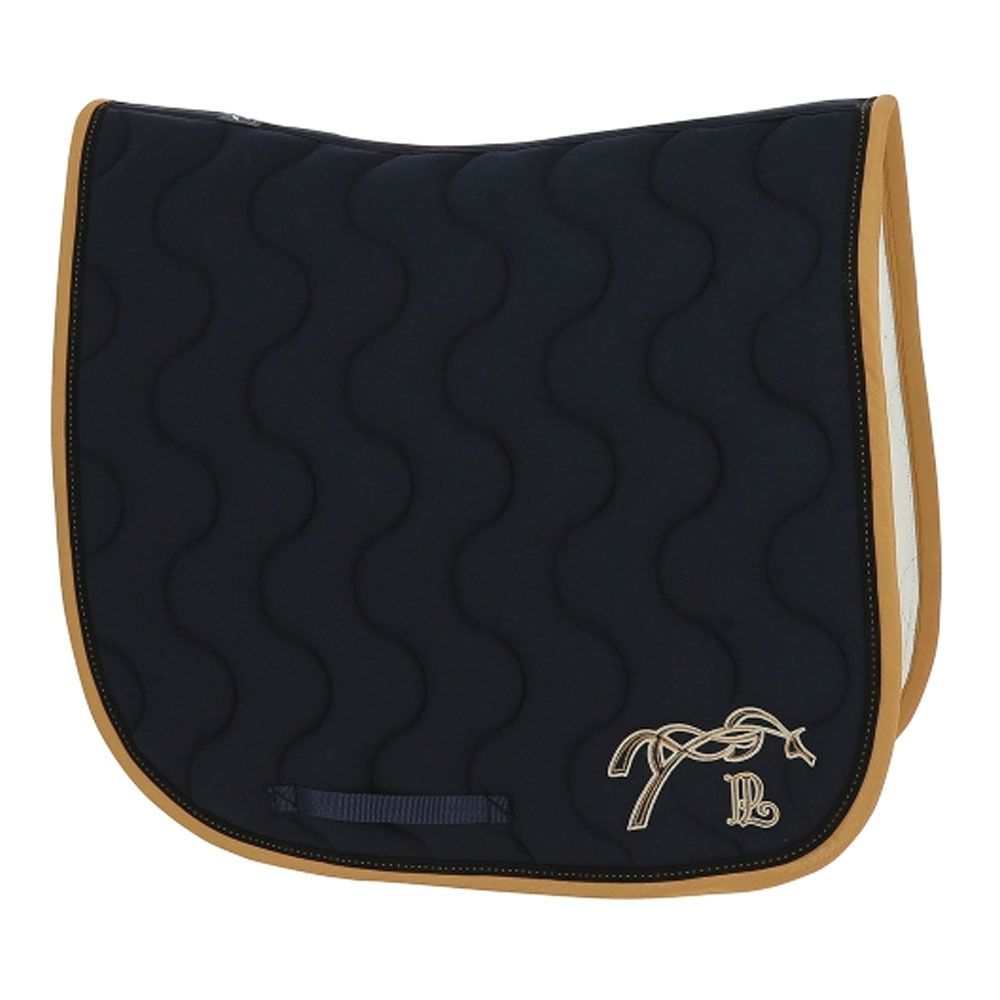 Pénélope DRESSAGE - Tapis de dressage marine/caramel