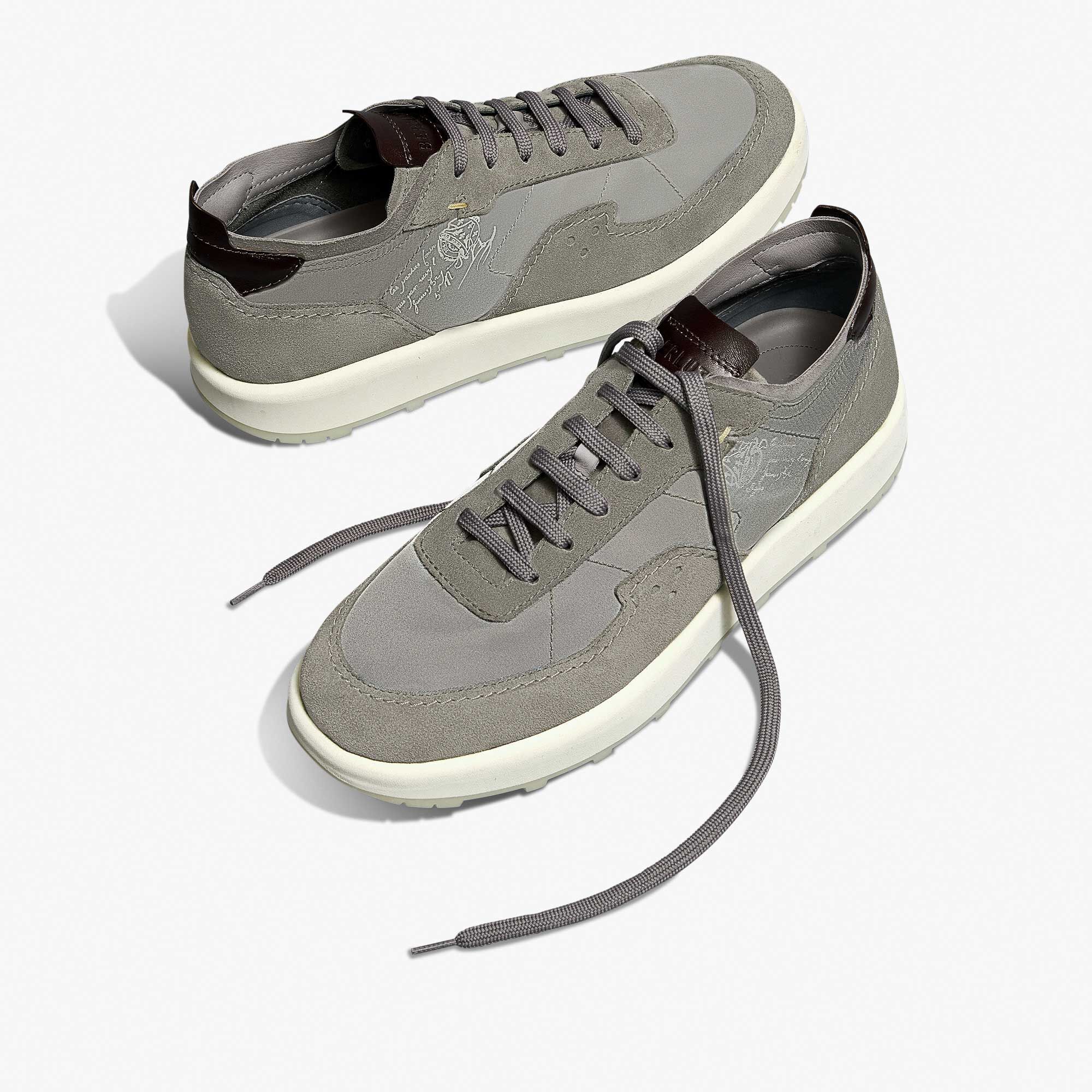 Sneaker Light Track En Veau Velours Et Nylon
