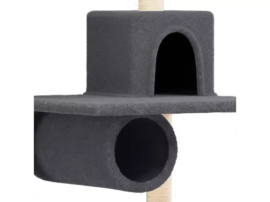 Arbre à chat avec griffoirs en sisal Gris foncé 168 cm