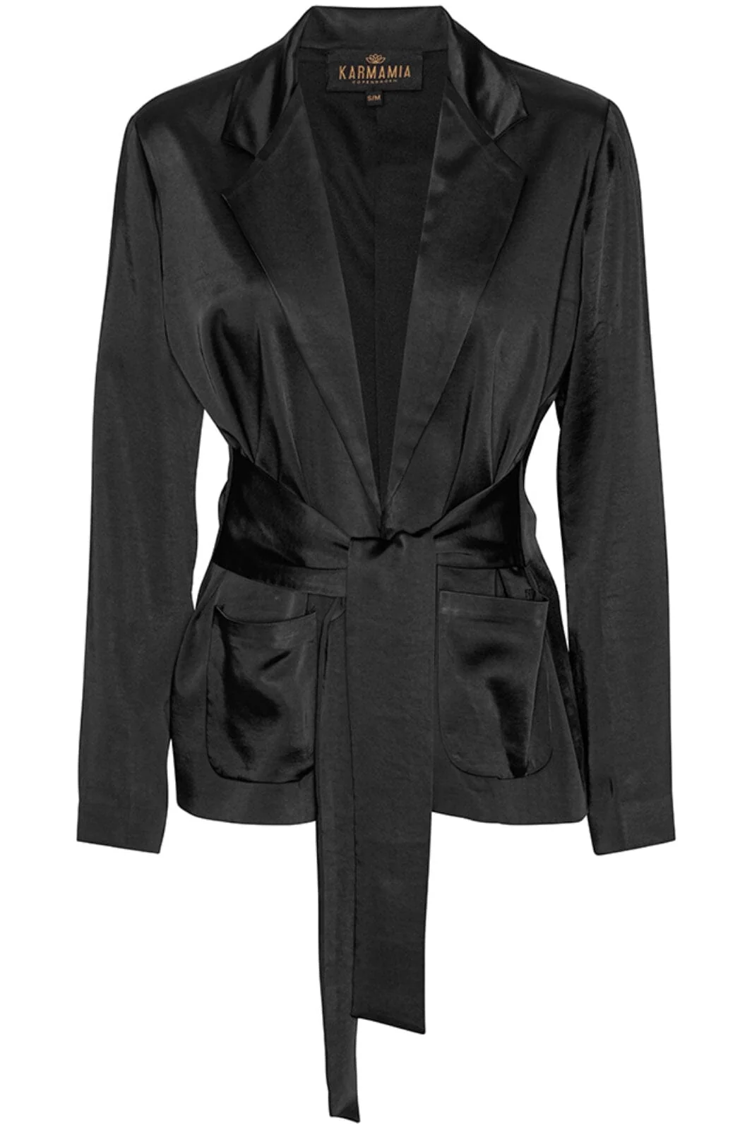 Karmamia Rex Tie Blazer black rich satin
