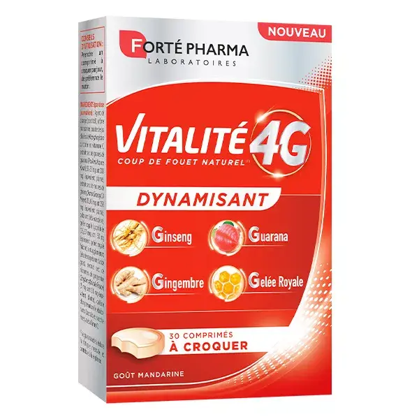 Forté Pharma Vitality 4G Energy Boost 30 Comprimidos Mastigáveis