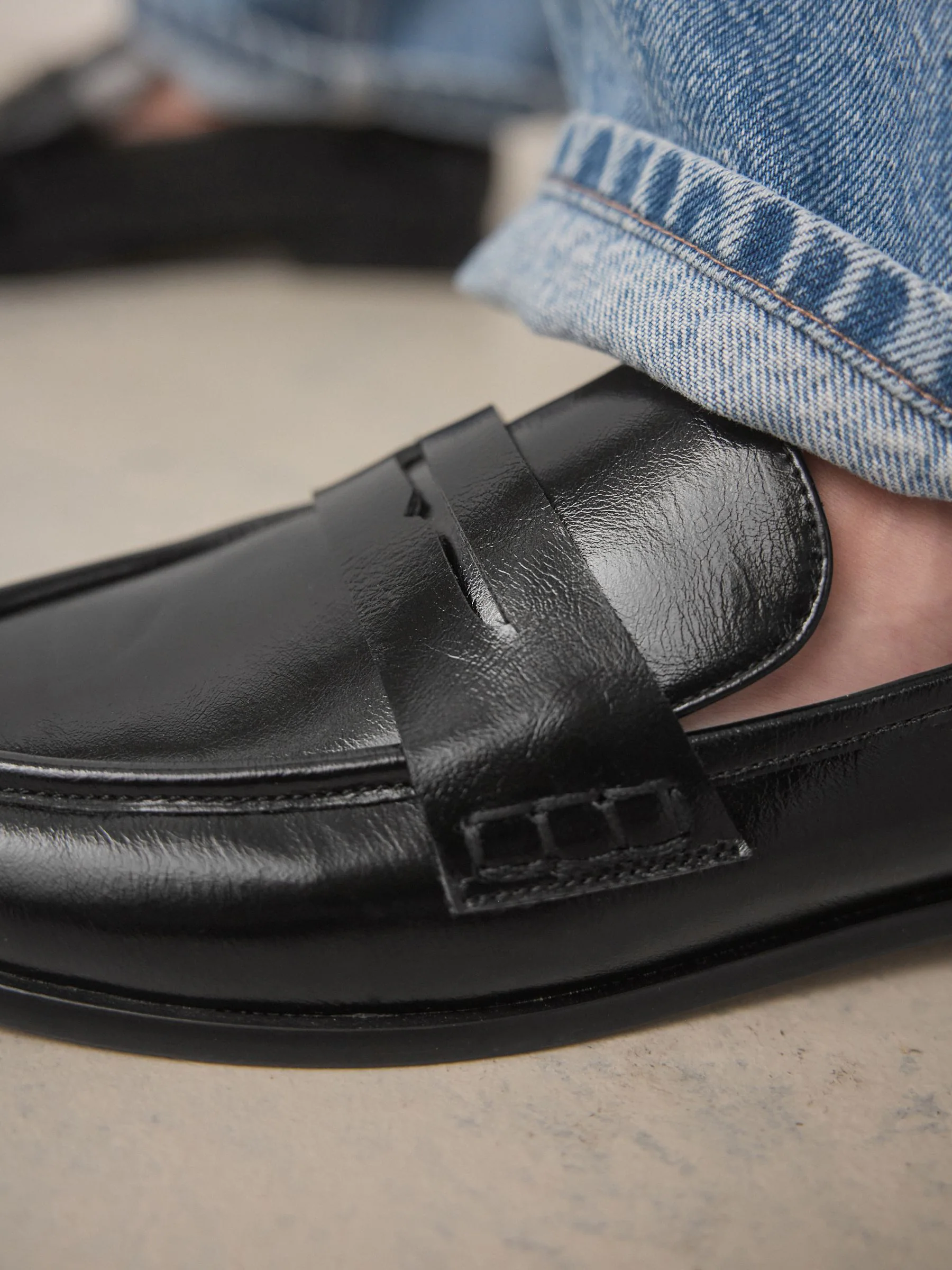 Zwart - Forever Comfort® Penny loafers met ronde neus