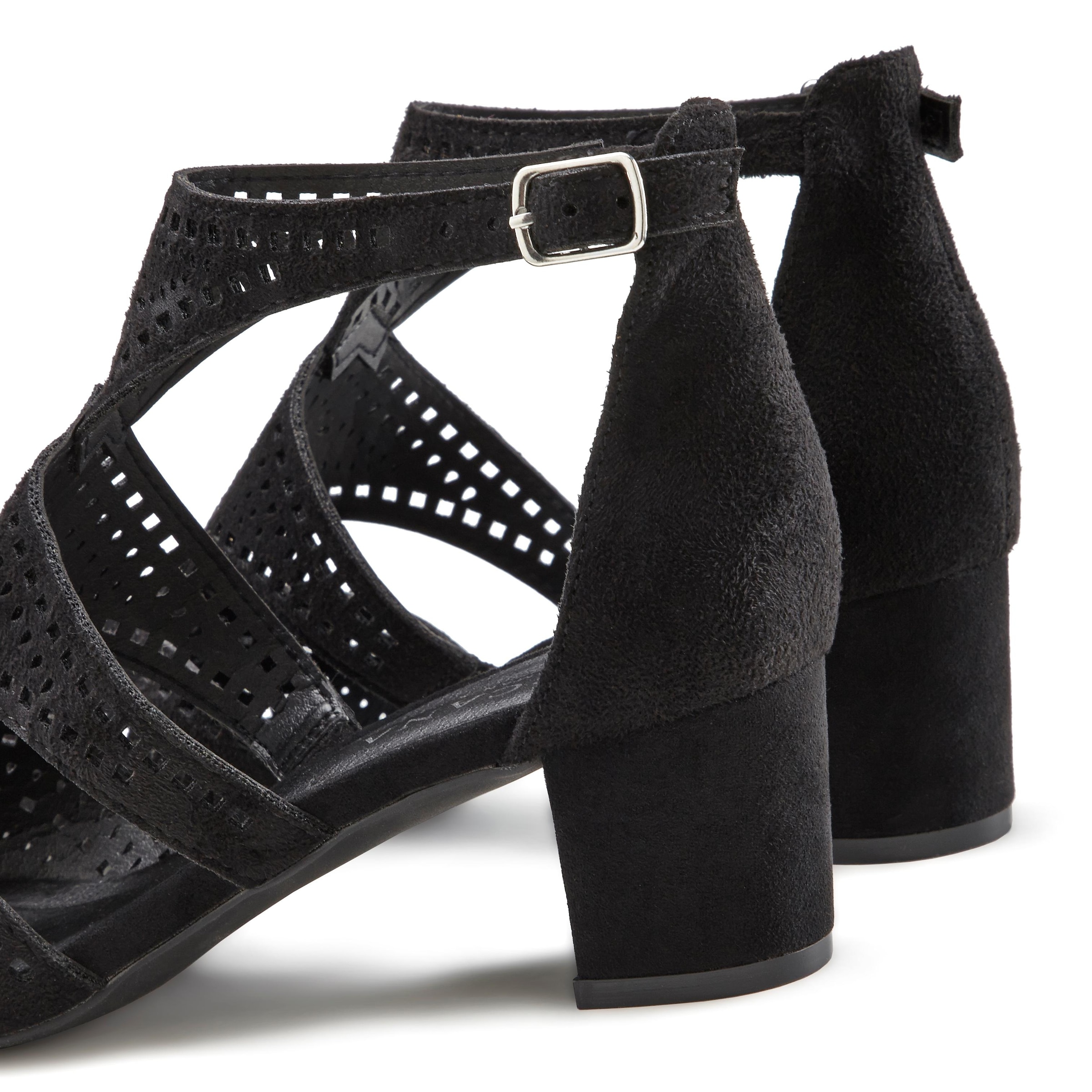 LASCANA Riemchensandalette »Sommerschuh«  Sandalette, Sommerschuh mit Cut-Outs und bequemen Blockabsatz VEGAN
