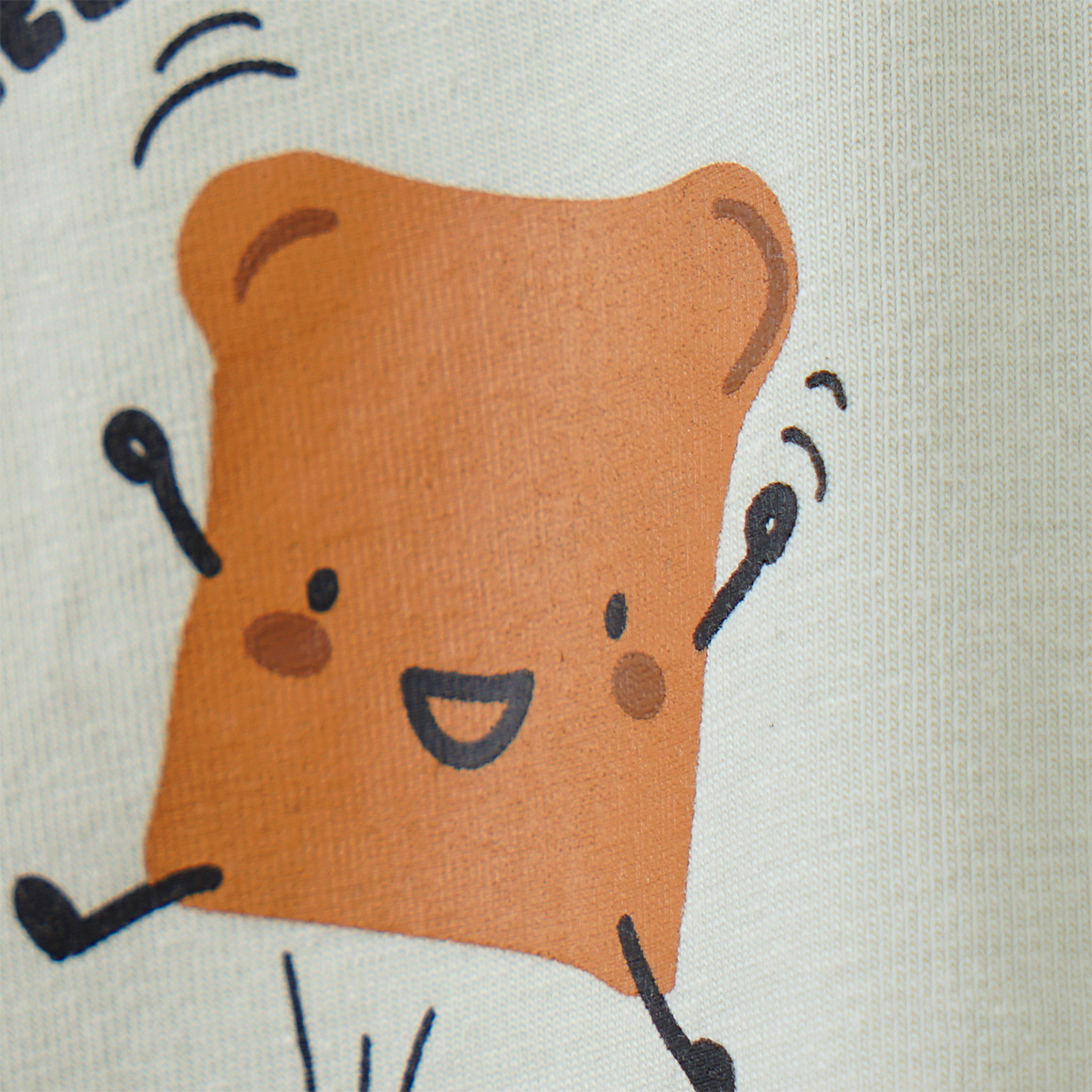 Topomini Newborn Langarmshirt mit Frühstücks-Print mintgrün
