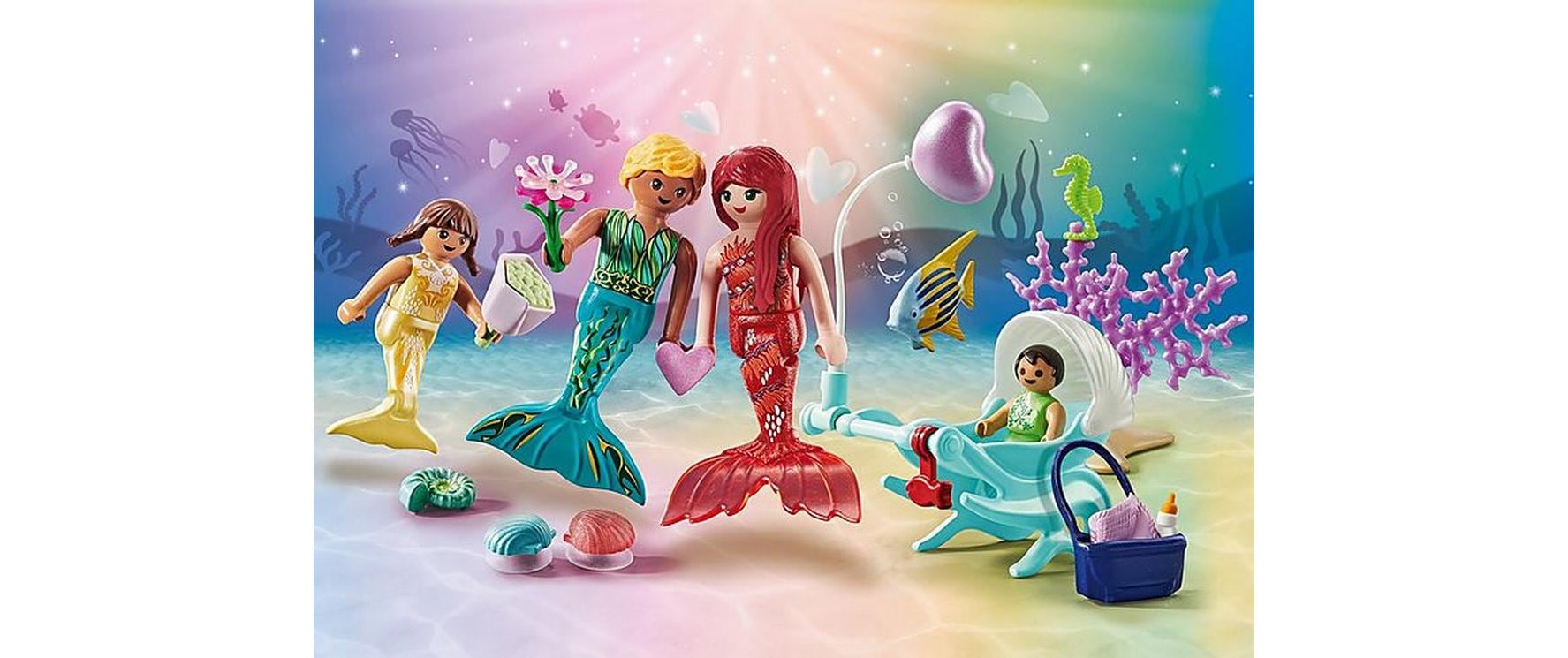 Playmobil® Spielbausteine »Princess Magic Liebevolle Meerjungfrauenfamilie 71469«
