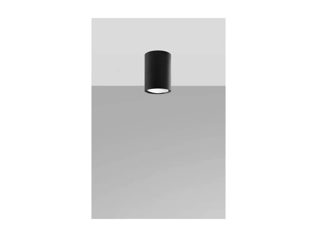 Sollux Lighting Lagos Downlight monté en surface, noir, 10 cm