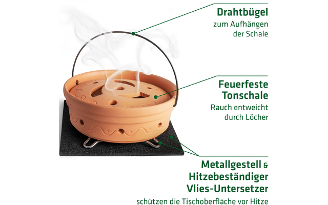Gardigo Wespen Verdufter Kaffee mit Tonschale