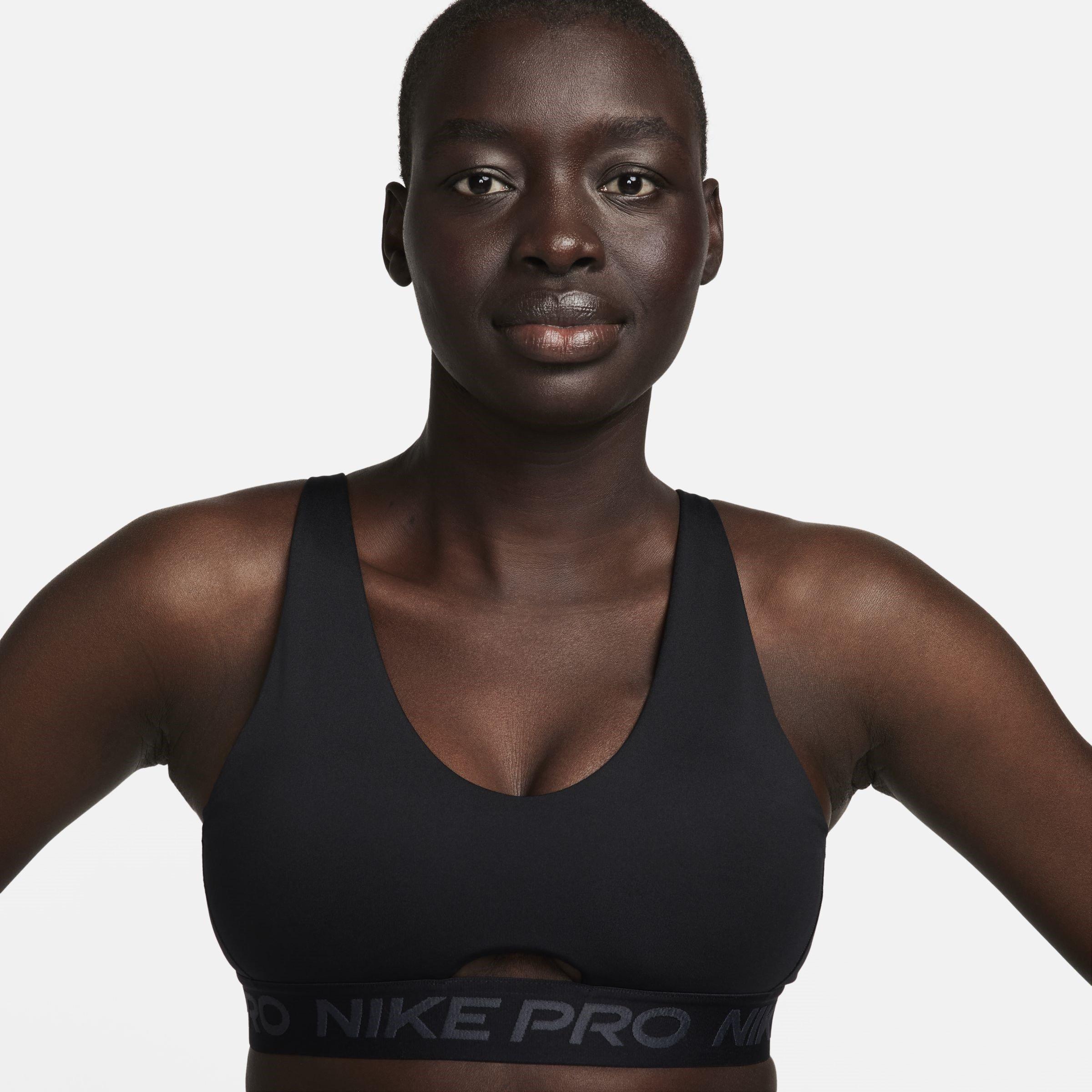 Nike Pro Indy Plunge Womens Medium Support Padded Sports Bra