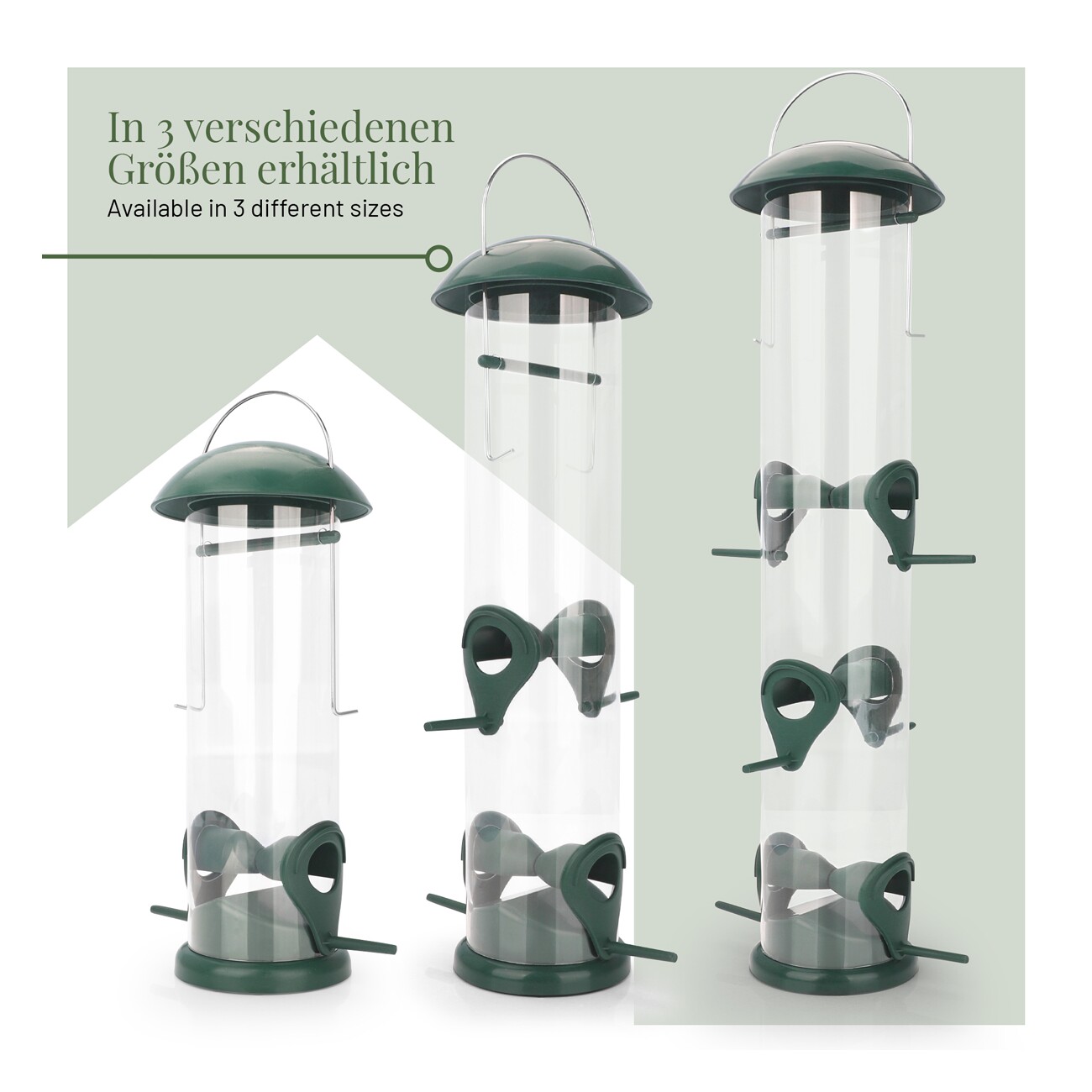 WILDLIFE HOME Vogelfuttersäule für Körnerfutter, 30cm