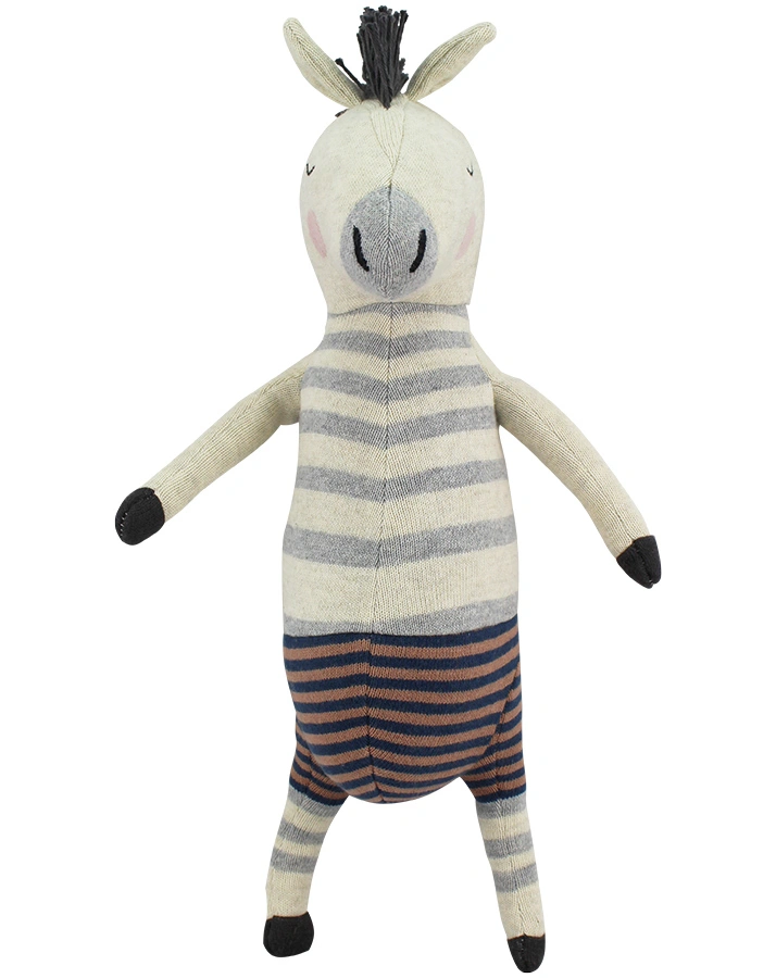 Kuscheltier ZEBRA REMY in grau/creme
