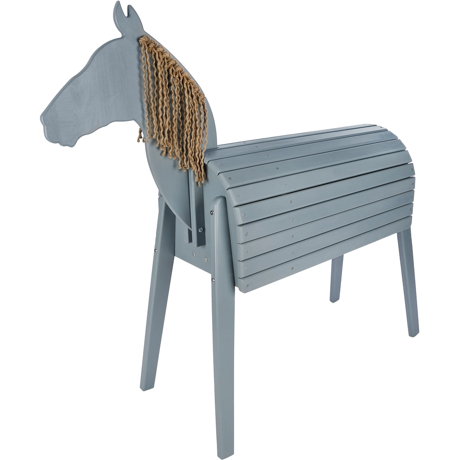 kindsgard Outdoor Holzpferd hoppgalopp grau