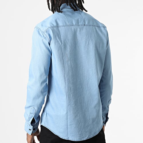 Chemise Jean Manches Longues W-324 Bleu Denim Clair