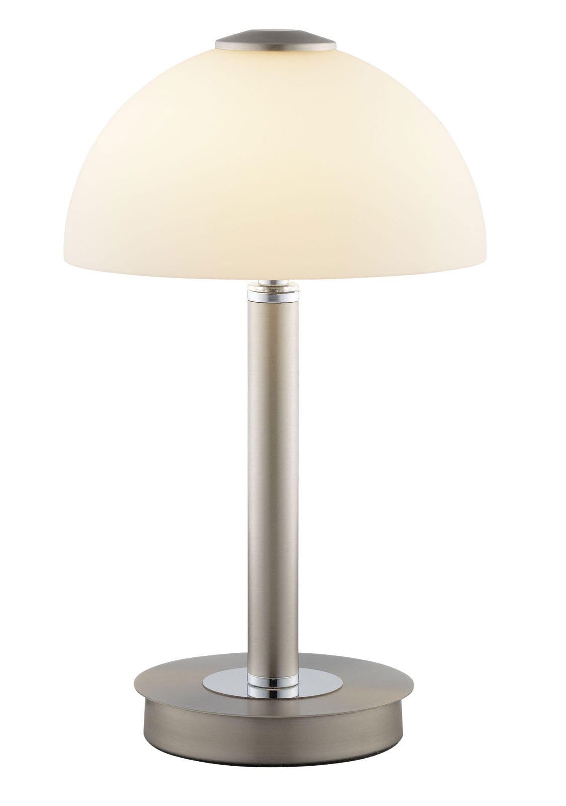 casaNOVA LED Tischlampe LUI 33 cm nickelfarbig