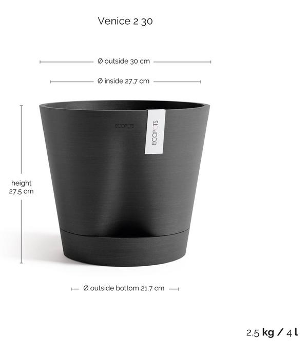 Ecopots Kunststoff-Topf Venice 2, rund