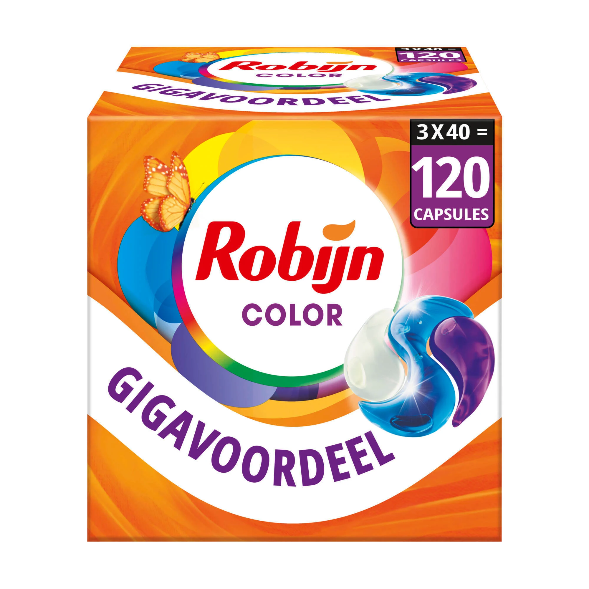 Robijn 3-in-1 wascapsules Color - 3 x 40 wasbeurten - 120 wasbeurten