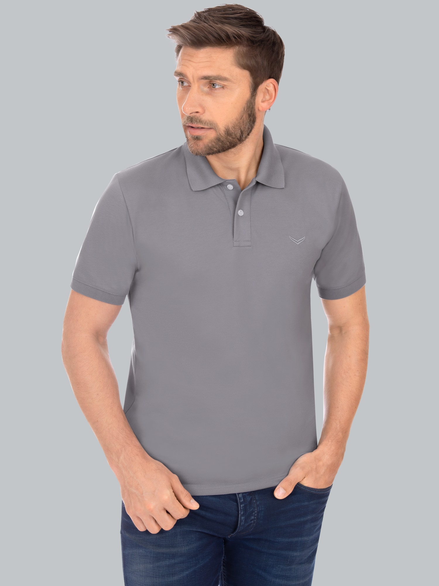 Poloshirt DELUXE Piqué Cool-grey